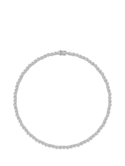 Jools by Jenny Brown Cubic Zirconia Cupcake Collar Necklace, Silver, Silver