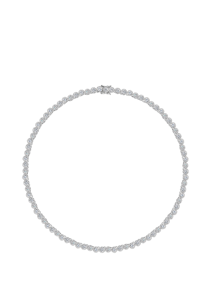 Jools by Jenny Brown Cubic Zirconia Cupcake Collar Necklace, Silver, Silver