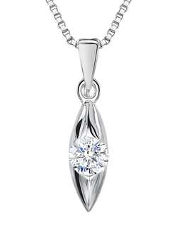 Jools by Jenny Brown Small Marquise Pendant Necklace, Silver, Silver