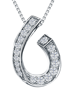 Jools by Jenny Brown Twisted Curl Pendant Necklace, Silver, Silver