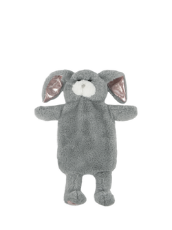 totes Novelty Bunny Hot Water Bottle, Grey