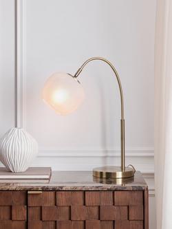 John Lewis Magnolia Table Lamp, Antique Brass - view 2, Antique Brass