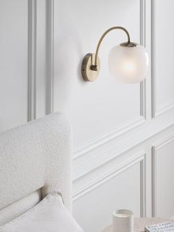 John Lewis Magnolia Wall Light, Antique Brass - view 2, Antique Brass