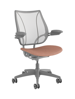 Humanscale Liberty Office Chair, Grey/Remix Blue, Coral
