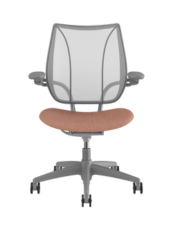 Humanscale Liberty Office Chair, Grey/Remix Blue - view 2, Coral