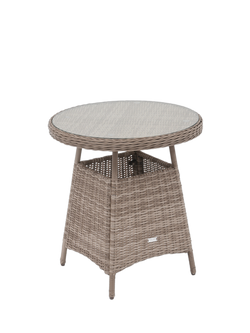 John Lewis Rye Woven Round Garden Bistro Table, 70cm, Natural
