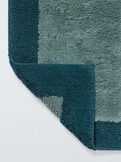 John Lewis Tufted Colour Block Bath Mat - view 2, Petrol