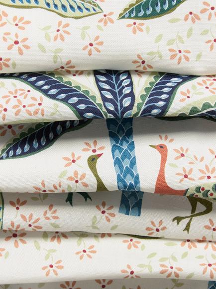 John Lewis Peacock Palm Furnishing Fabric, Multi - view 2, Multi
