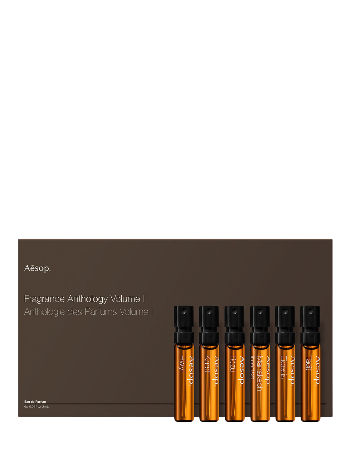 Product image 1 of 2, which shows Aesop Anthology Volume I Fragrance Gift Set, 6 x 2ml