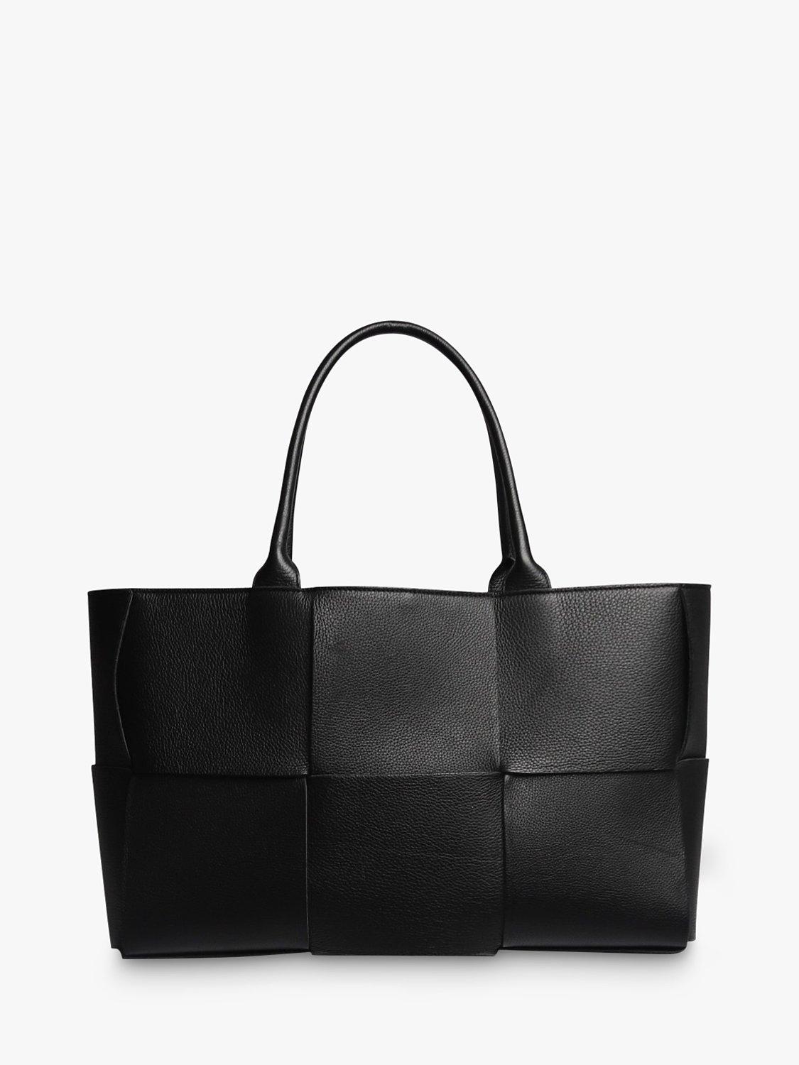 Product image 2 of 9, which shows Pre-loved Bottega Veneta Arco Leather Medium Tote Bag, Black