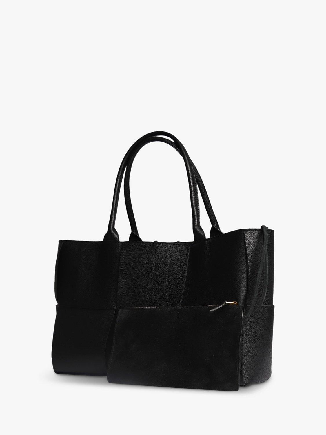 Product image 3 of 9, which shows Pre-loved Bottega Veneta Arco Leather Medium Tote Bag, Black