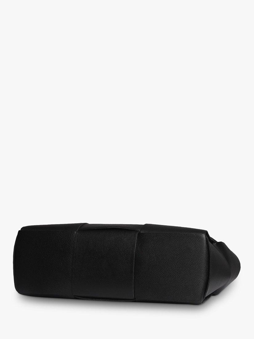 Product image 4 of 9, which shows Pre-loved Bottega Veneta Arco Leather Medium Tote Bag, Black