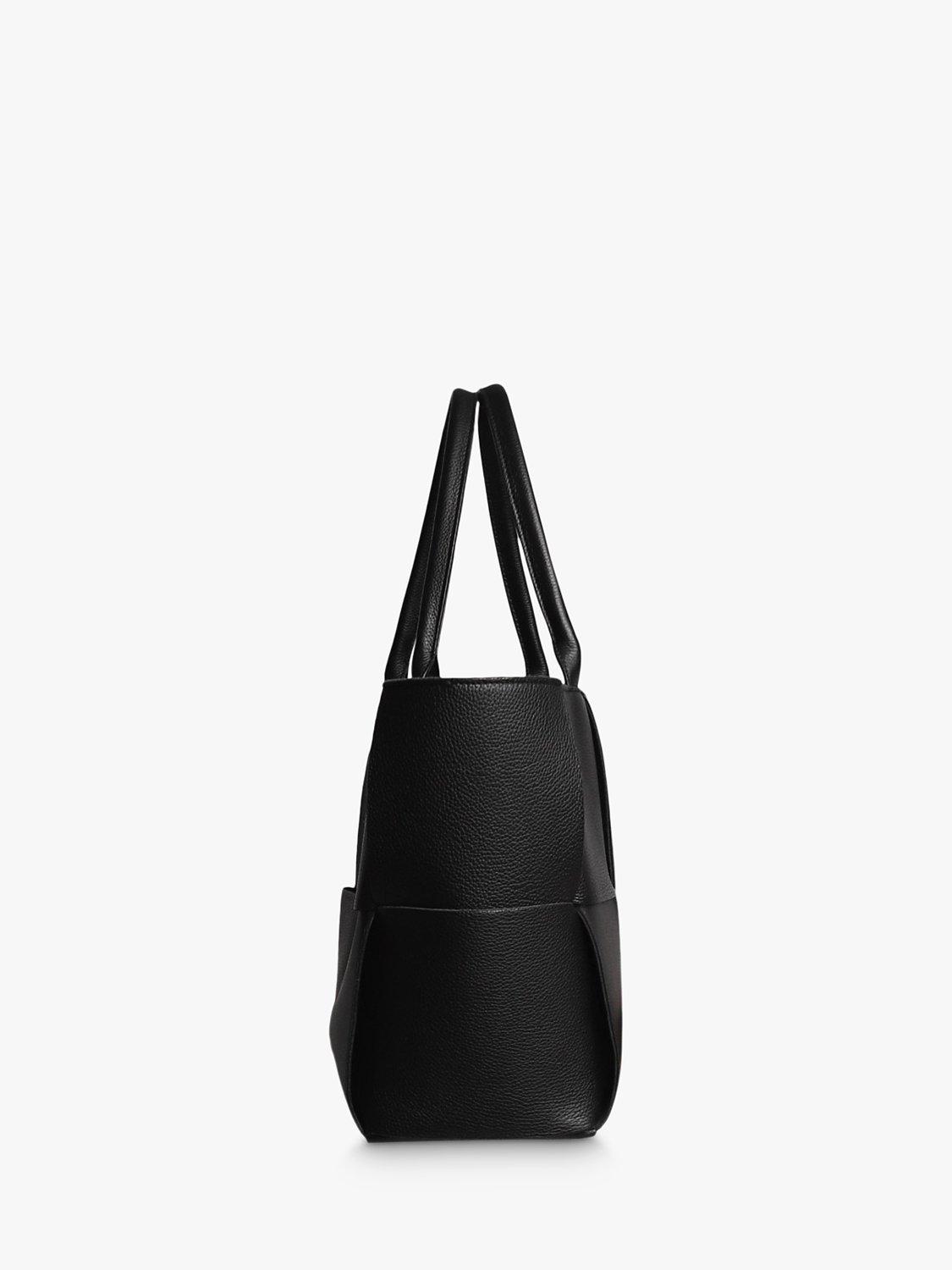 Product image 5 of 9, which shows Pre-loved Bottega Veneta Arco Leather Medium Tote Bag, Black