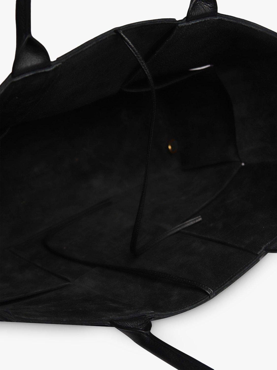 Product image 8 of 9, which shows Pre-loved Bottega Veneta Arco Leather Medium Tote Bag, Black