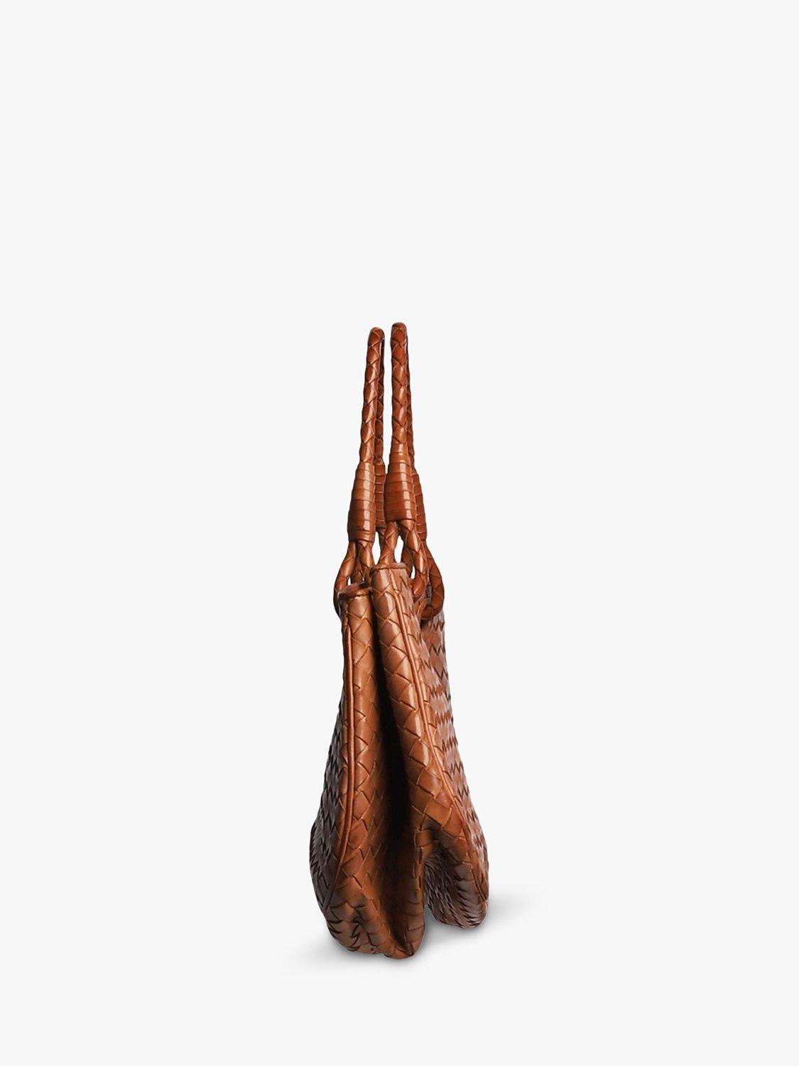 Product image 4 of 7, which shows Pre-loved Bottega Veneta Intrecciato Leather Grab Bag, Brown