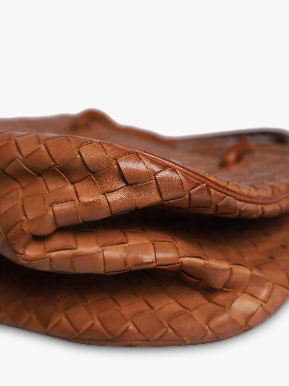 Product image 5 of 7, which shows Pre-loved Bottega Veneta Intrecciato Leather Grab Bag, Brown