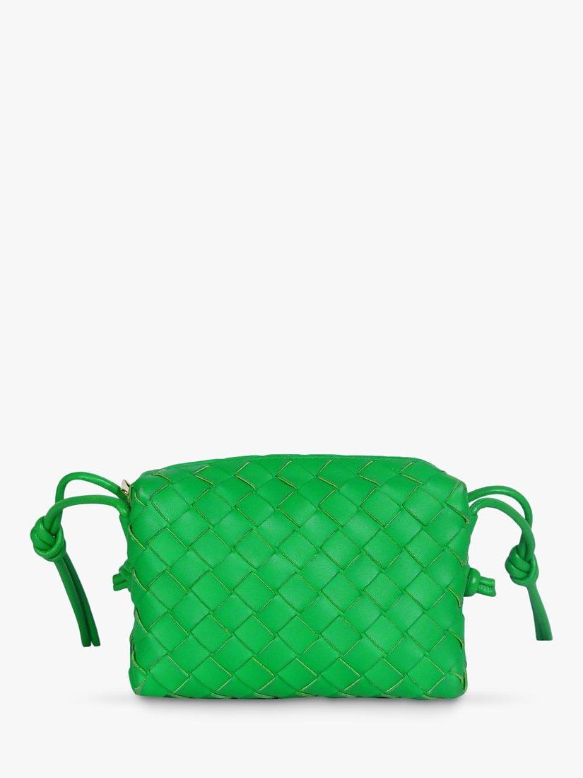 Pre-loved Bottega Veneta Intrecciato Leather Mini Cross Body Bag, Green