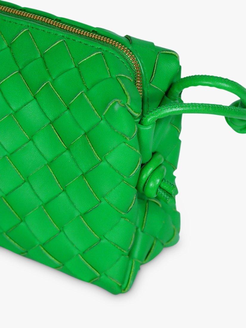 Pre-loved Bottega Veneta Intrecciato Leather Mini Cross Body Bag, Green