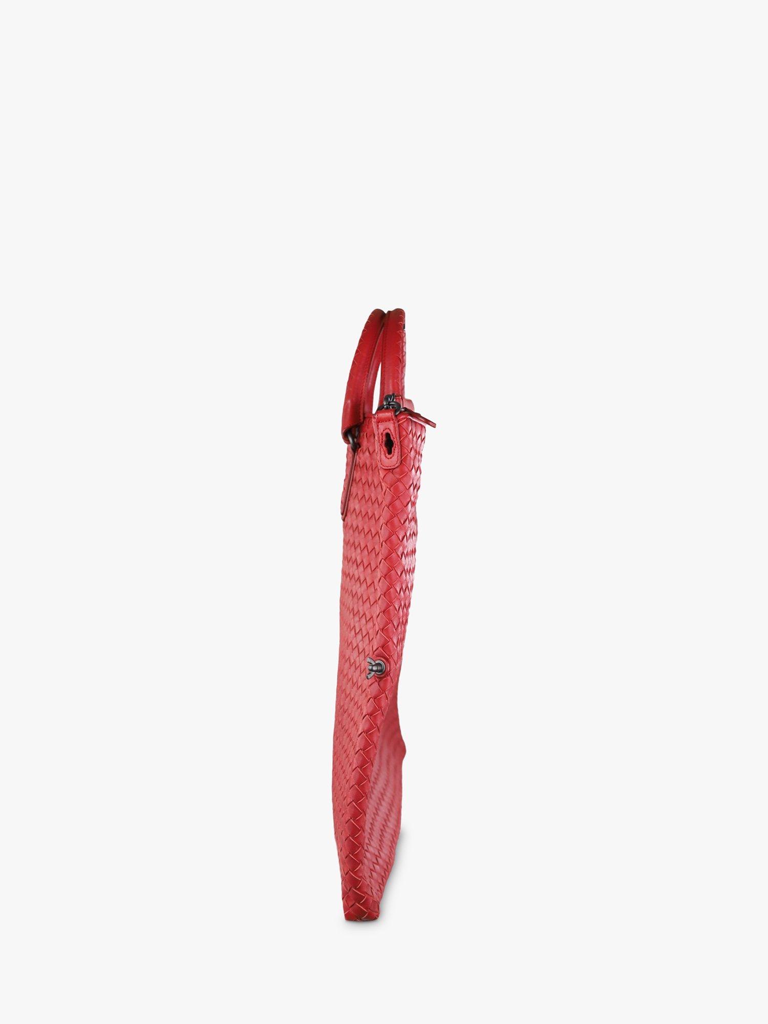 Product image 3 of 6, which shows Pre-loved Bottega Veneta Interwoven Tote Bag, Red