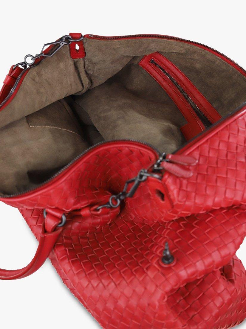 Product image 4 of 6, which shows Pre-loved Bottega Veneta Interwoven Tote Bag, Red