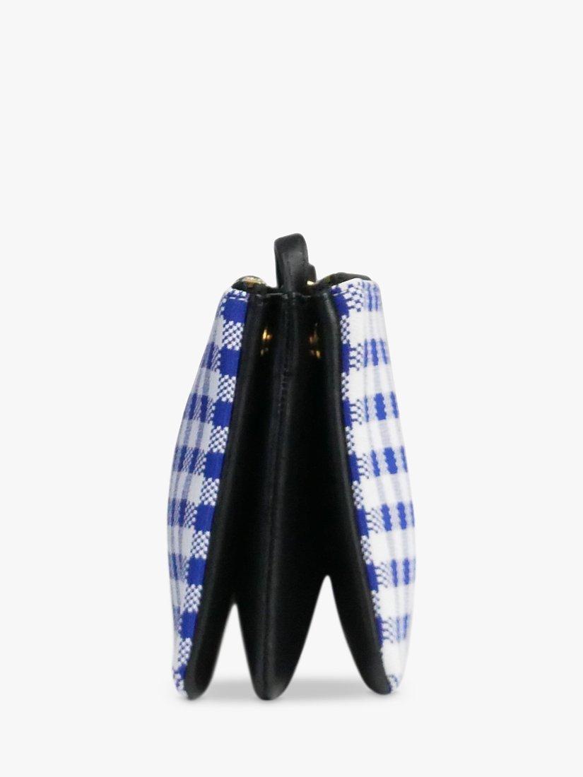Product image 4 of 7, which shows Pre-loved CELINE Trio Gingham Cross Body Bag, Blue