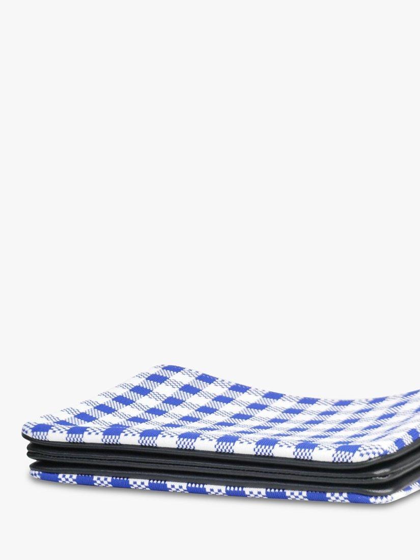 Product image 7 of 7, which shows Pre-loved CELINE Trio Gingham Cross Body Bag, Blue