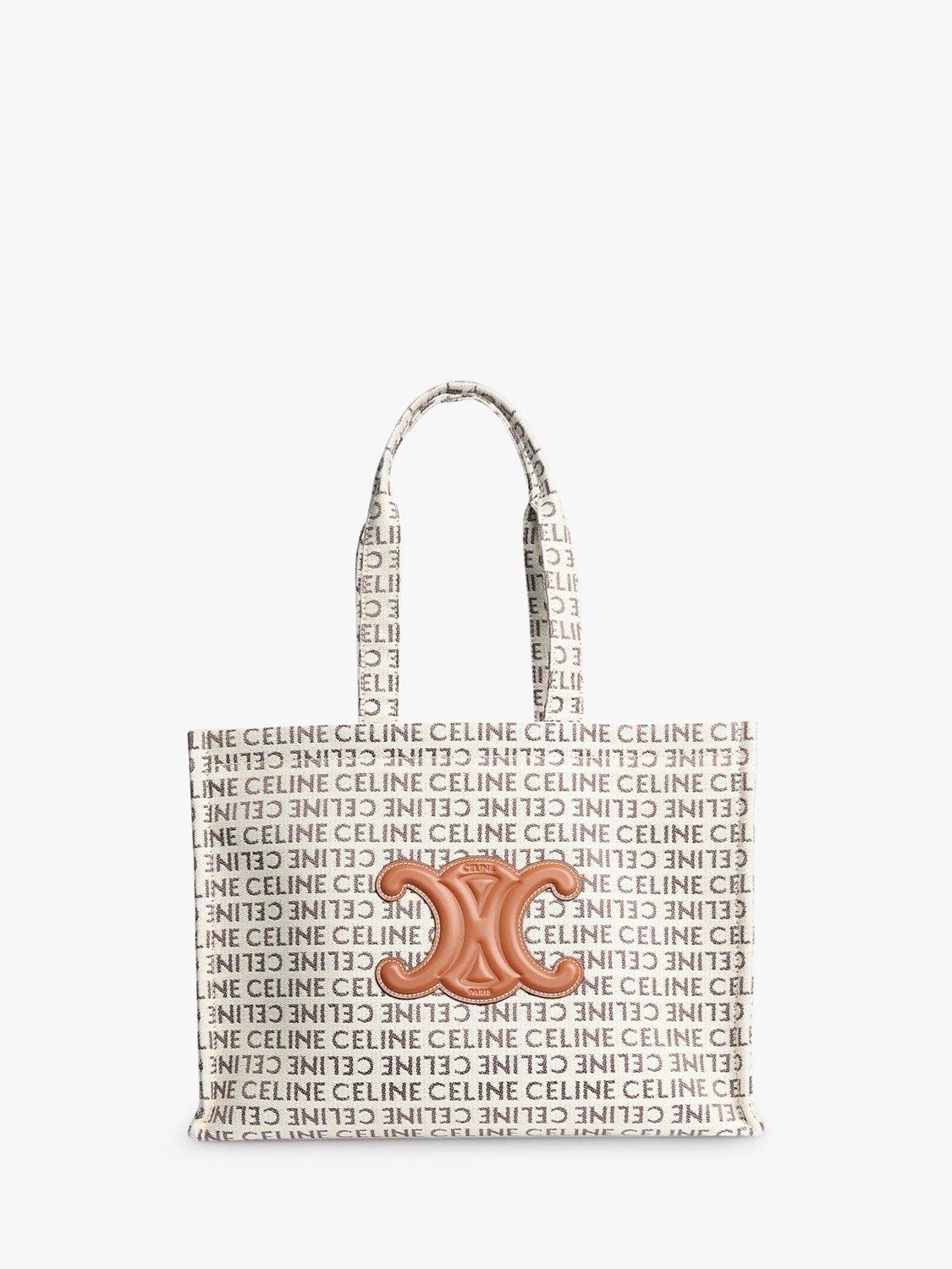 Pre-loved CELINE Large Cabas Thais Tote Bag, Neutral