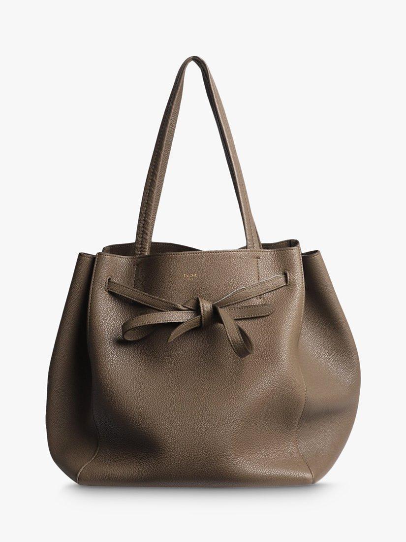 Pre loved CELINE Leather Tote Bag Taupe