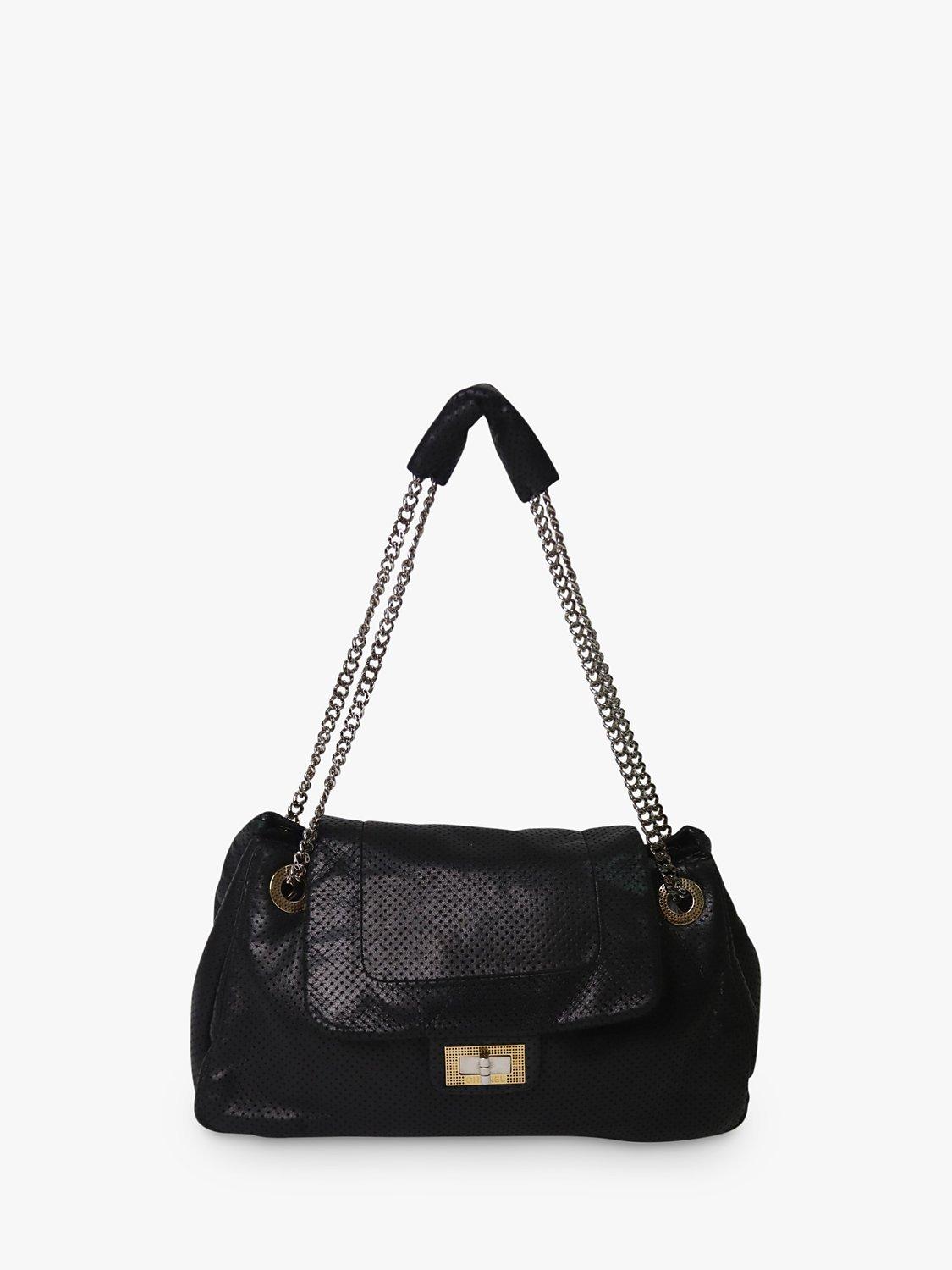 Product image 1 of 7, which shows Pre-loved CHANEL 2006-2008 Perforated Drill Accordion Bag, Black
