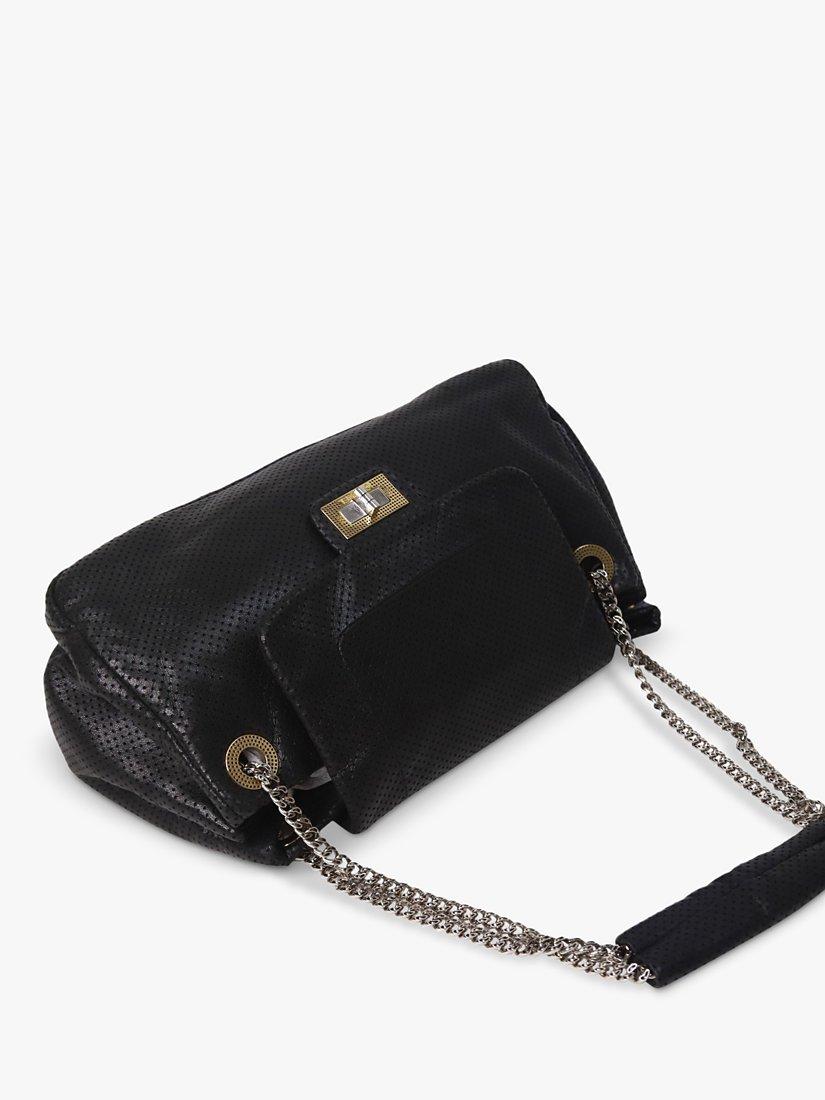 Product image 5 of 7, which shows Pre-loved CHANEL 2006-2008 Perforated Drill Accordion Bag, Black