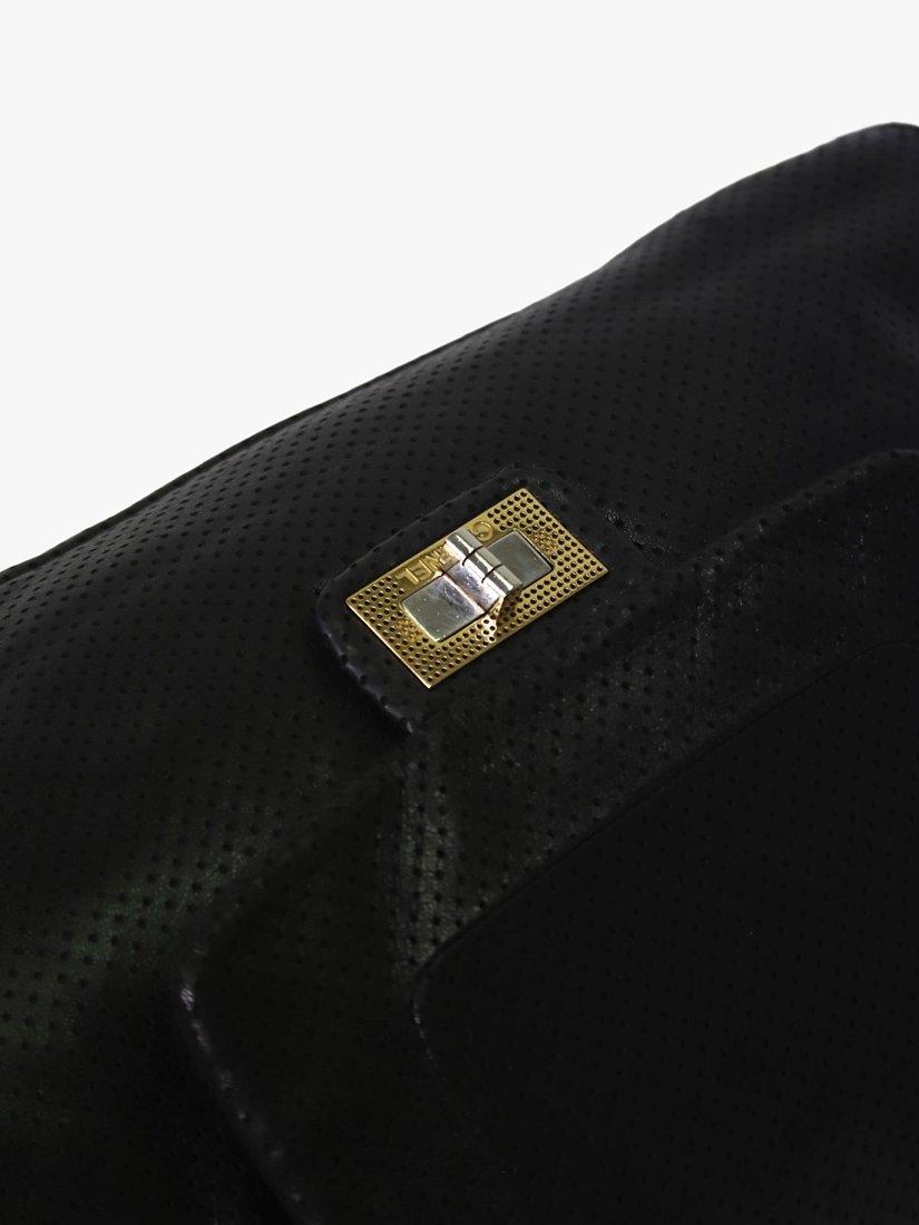 Product image 7 of 7, which shows Pre-loved CHANEL 2006-2008 Perforated Drill Accordion Bag, Black