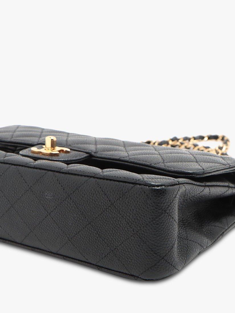 Product image 3 of 10, which shows Pre-loved CHANEL 2010-2011 Medium Caviar Leather Classic Double Flap Bag, Black