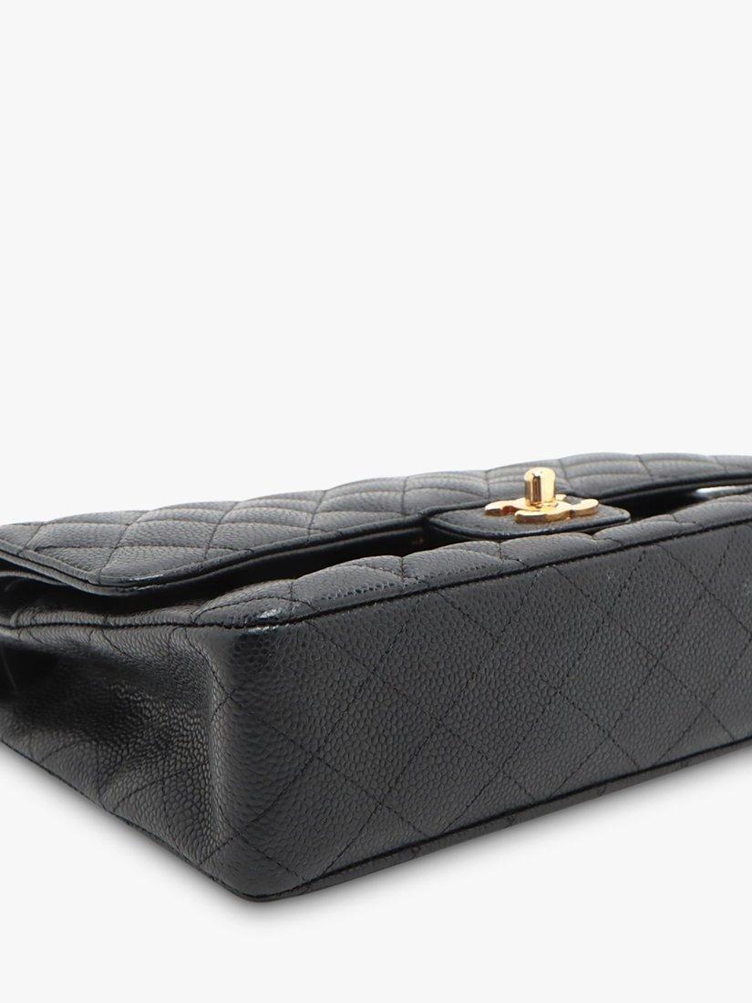 Product image 4 of 10, which shows Pre-loved CHANEL 2010-2011 Medium Caviar Leather Classic Double Flap Bag, Black