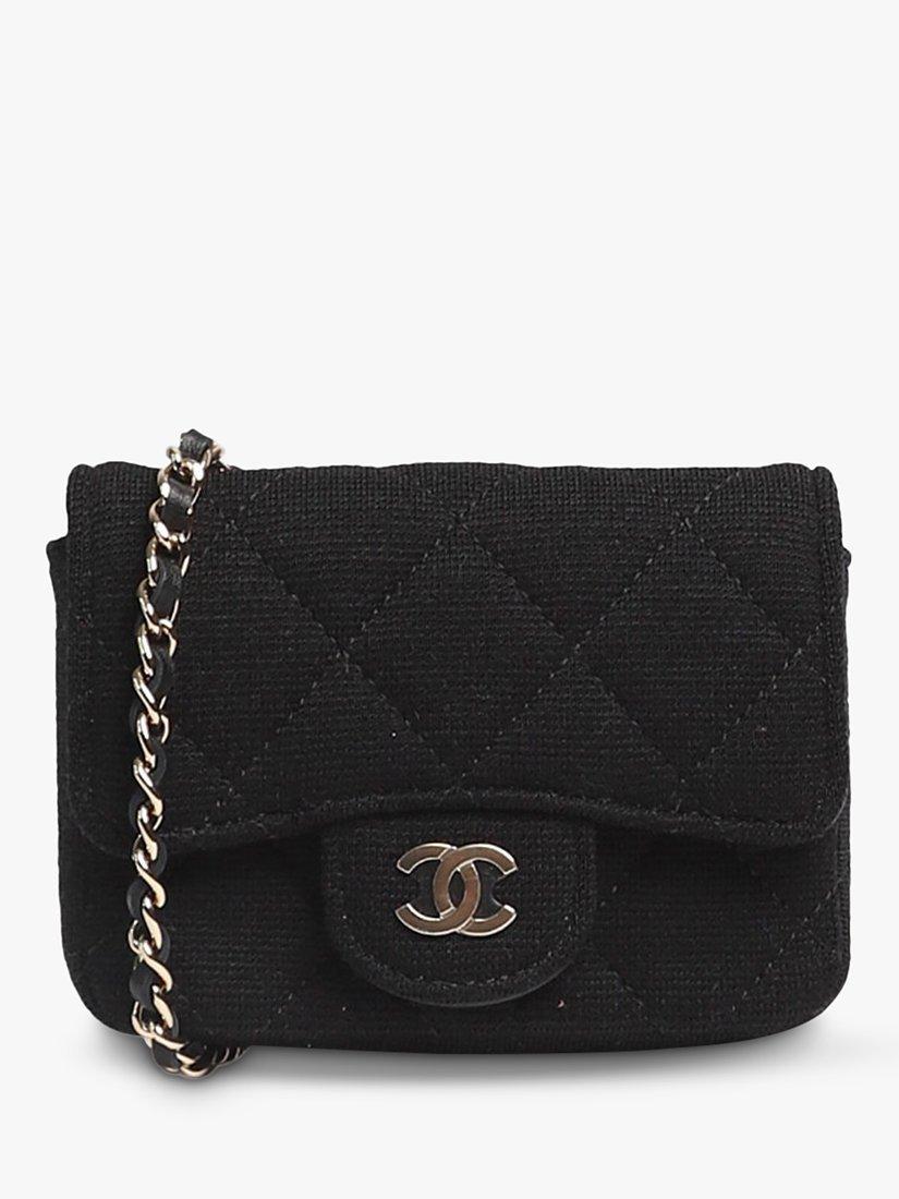Pre-loved CHANEL 2020 Micro Classic Single Flap Bag, Black