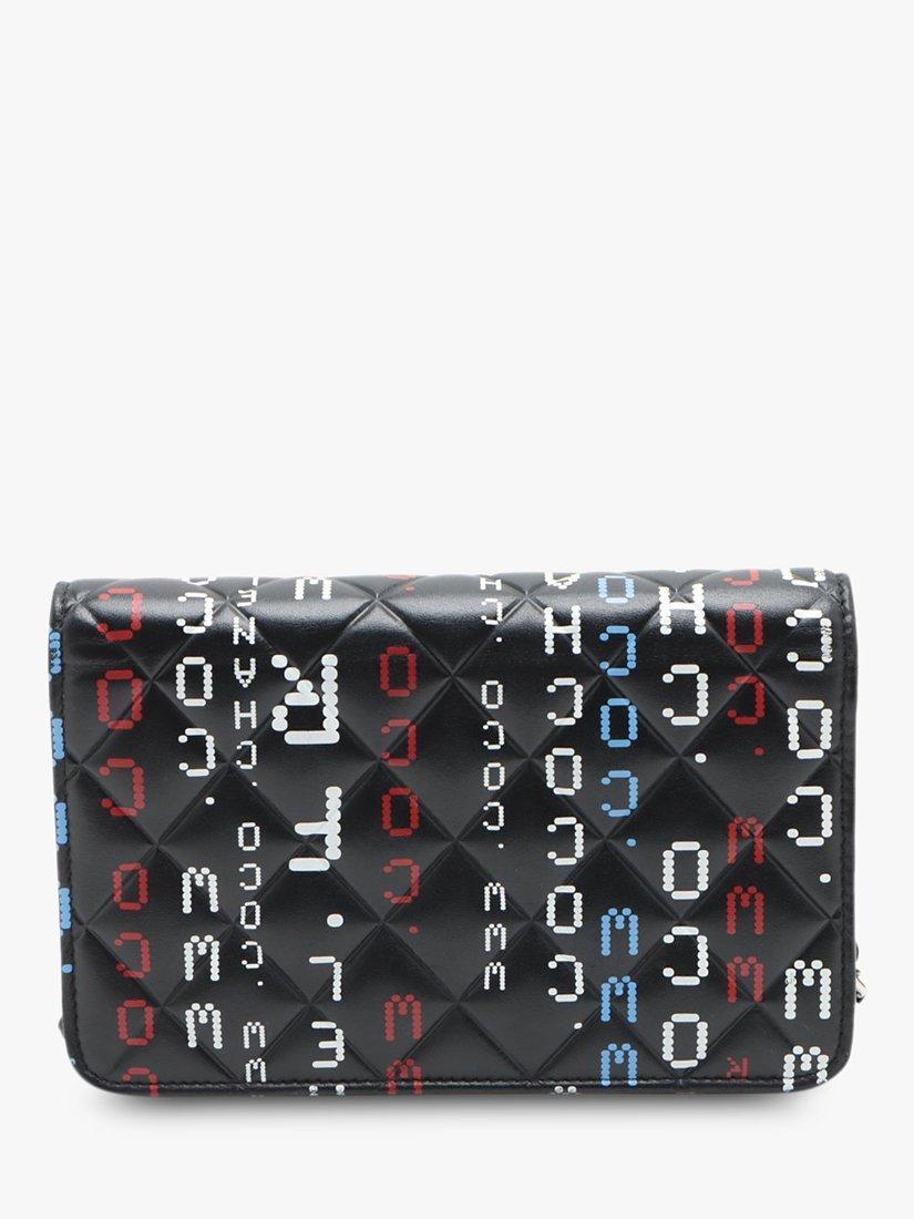 Product image 3 of 8, which shows Pre-loved CHANEL Diamond-Quilted Lambskin 2017 Wallet On Chain, Black