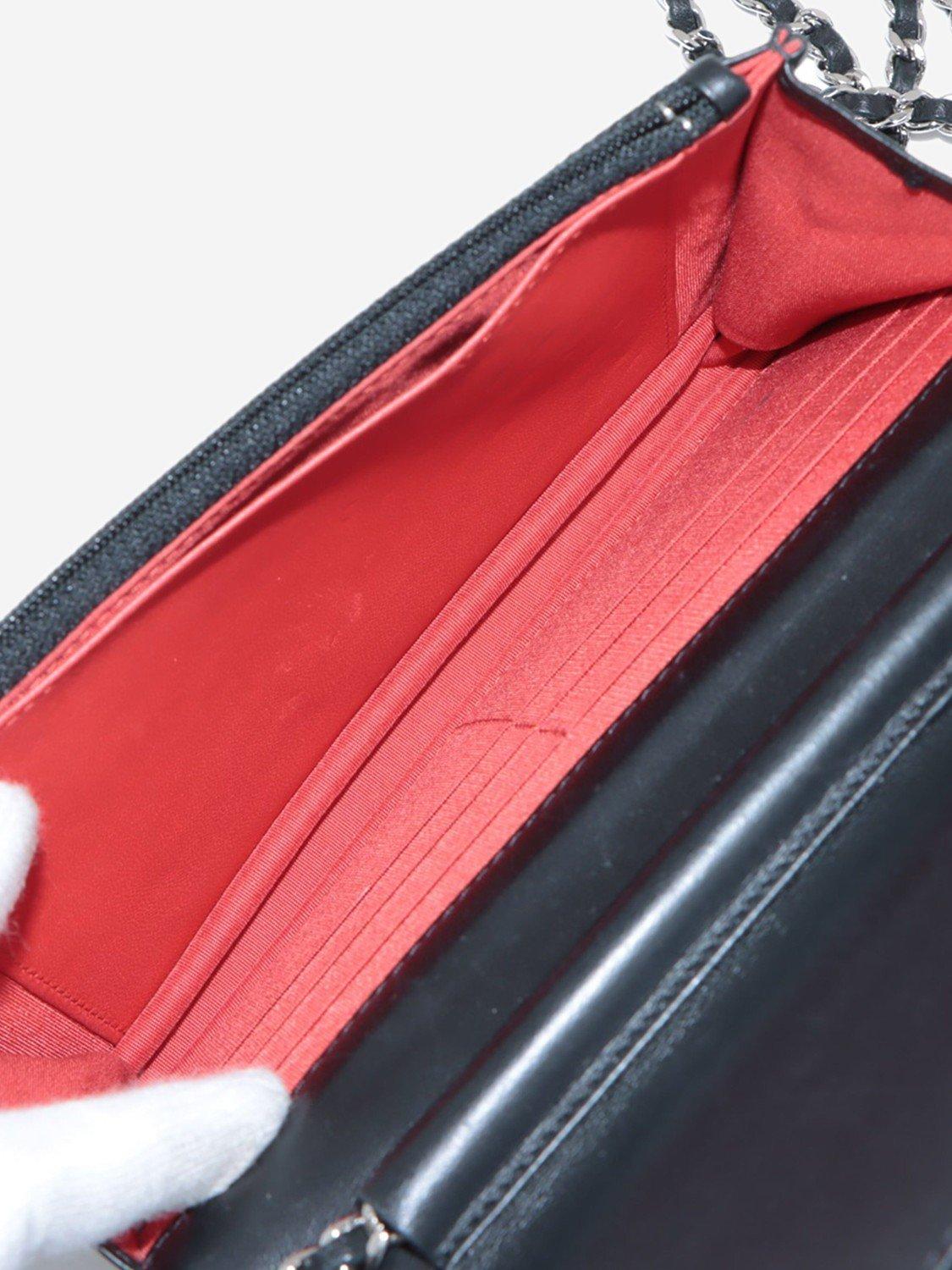 Product image 6 of 8, which shows Pre-loved CHANEL Diamond-Quilted Lambskin 2017 Wallet On Chain, Black