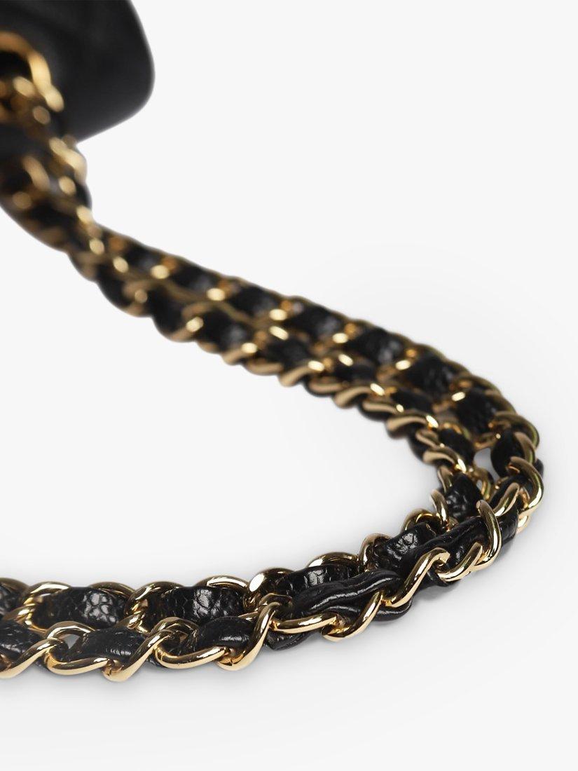 Product image 8 of 9, which shows Pre-loved CHANEL Medium 2012 Diamond-Quilted Caviar Leather Classic Double Flap Shoulder Bag, Black
