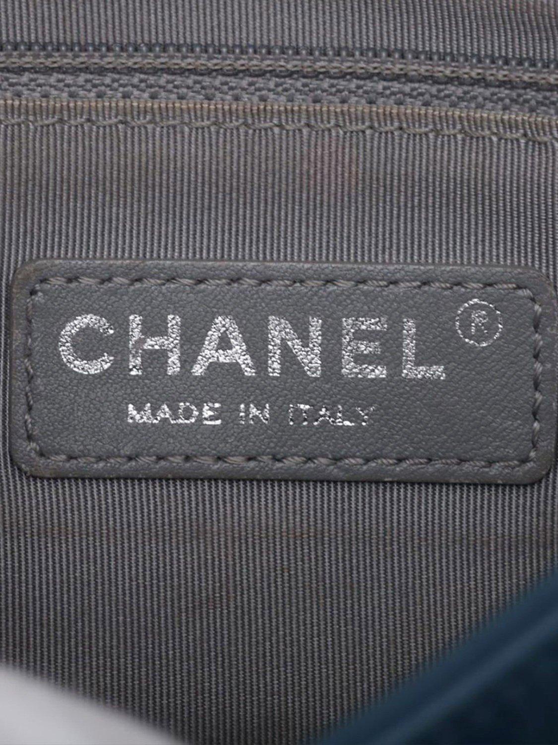 Product image 9 of 9, which shows Pre-loved CHANEL 2014 Mini Rectangle Diamond-Quilted Classic Single Flap Shoulder Bag, Blue