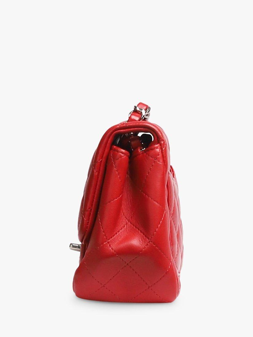 Product image 3 of 7, which shows Pre-loved CHANEL 2020 Mini Diamond-Quilted Classic Flap Shoulder Bag, Red