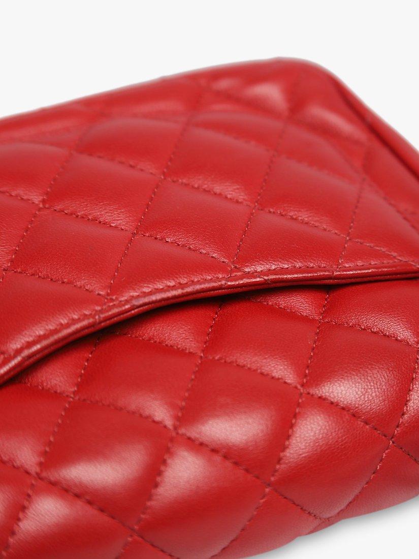 Product image 5 of 7, which shows Pre-loved CHANEL 2020 Mini Diamond-Quilted Classic Flap Shoulder Bag, Red