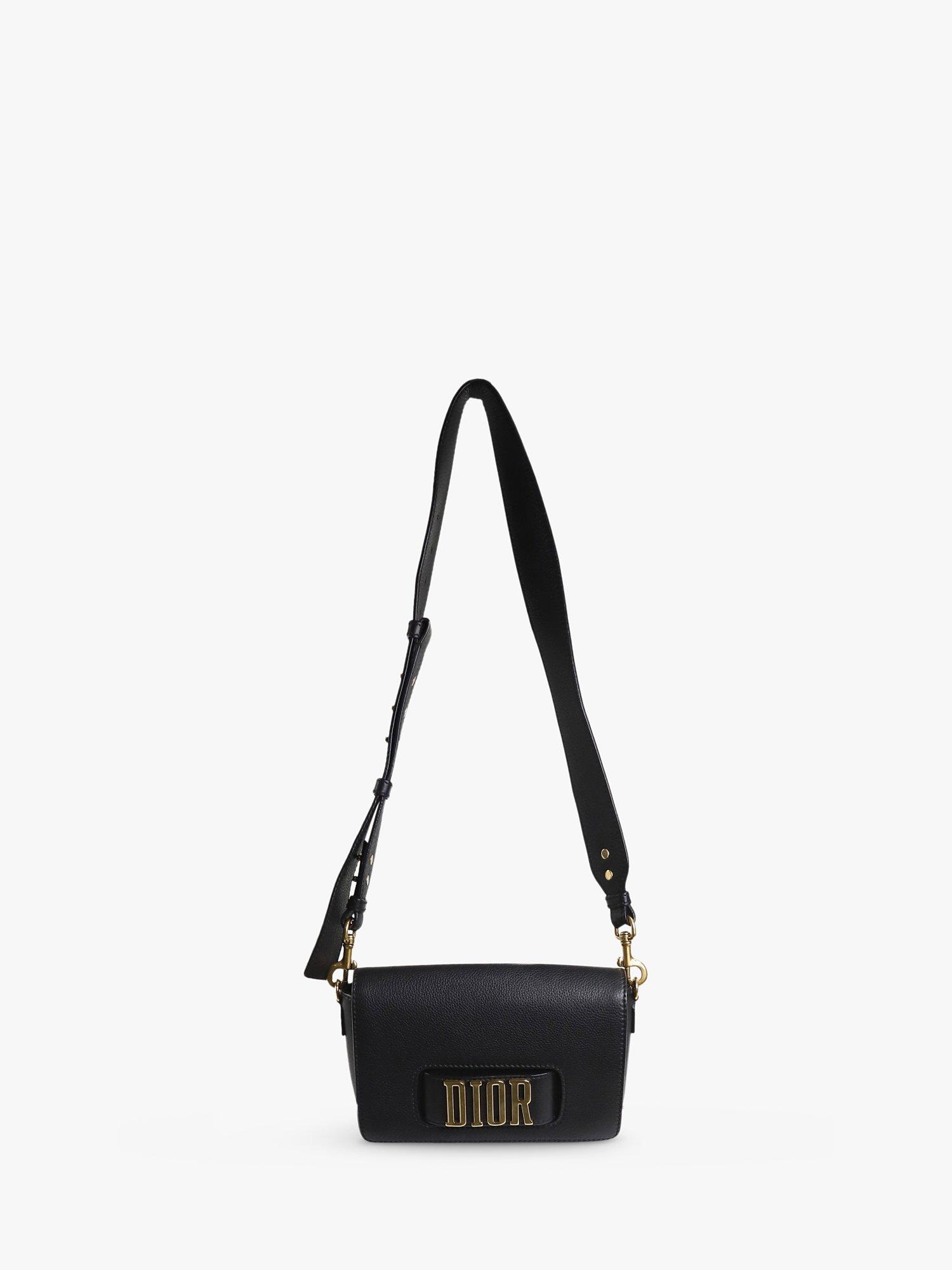 Product image 2 of 9, which shows Pre-loved Christian Dior 2017 Leather Shoulder Bag, Black