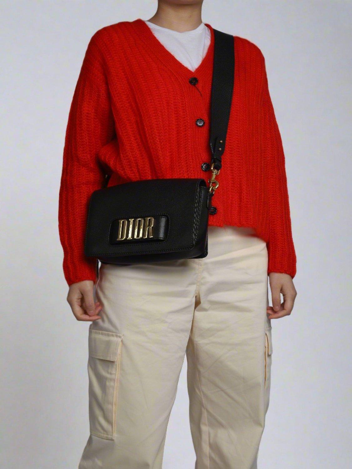 Product image 9 of 9, which shows Pre-loved Christian Dior 2017 Leather Shoulder Bag, Black
