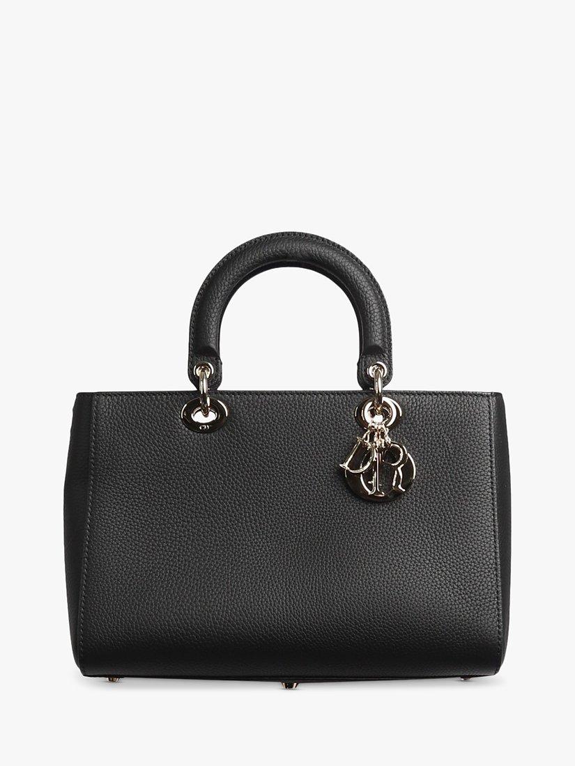 Product image 1 of 10, which shows Pre-loved Christian Dior 2023 Medium Lady D-Sire Bag, Black