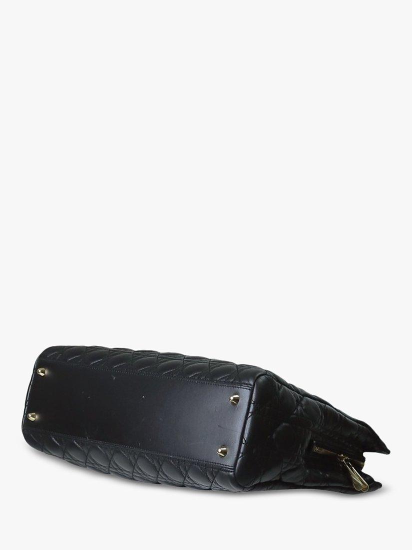 Product image 5 of 8, which shows Pre-loved Christian Dior Lady Dior Leather Shoulder Bag, Black