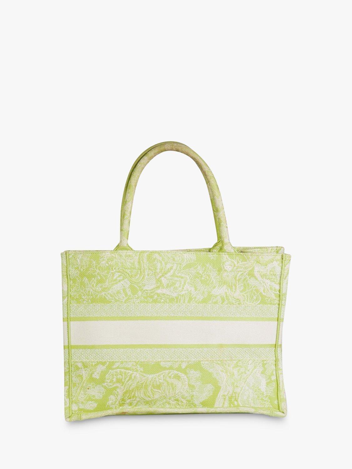 Product image 2 of 6, which shows Pre-loved Christian Dior 2021 Dioriviera Toile De Jouy Canvas Book Tote, Green