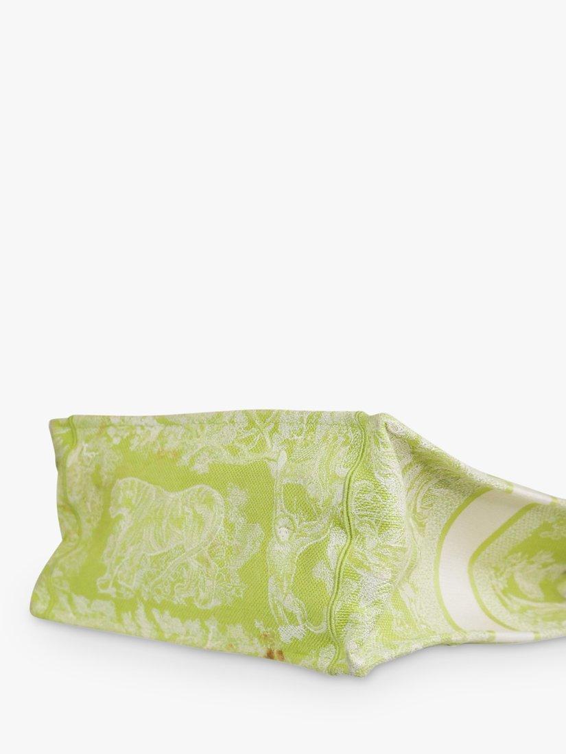 Product image 4 of 6, which shows Pre-loved Christian Dior 2021 Dioriviera Toile De Jouy Canvas Book Tote, Green