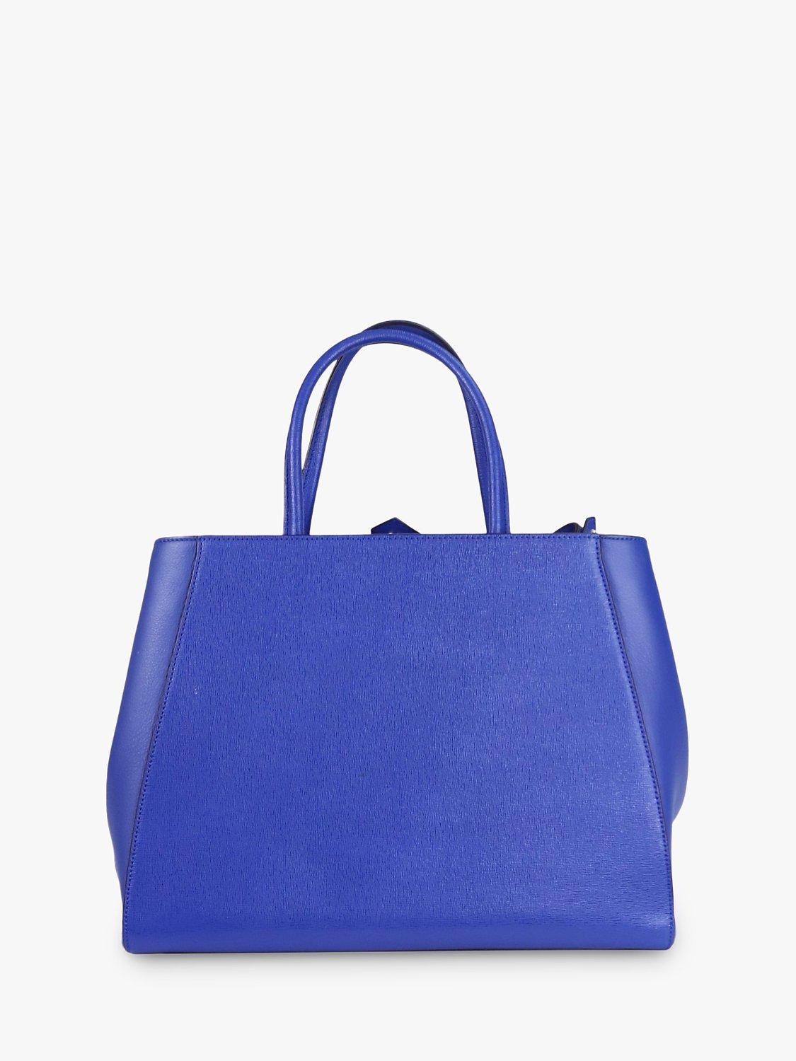 Product image 5 of 10, which shows Pre-loved Fendi 2Jours Top Handle Grab Bag, Royal Blue