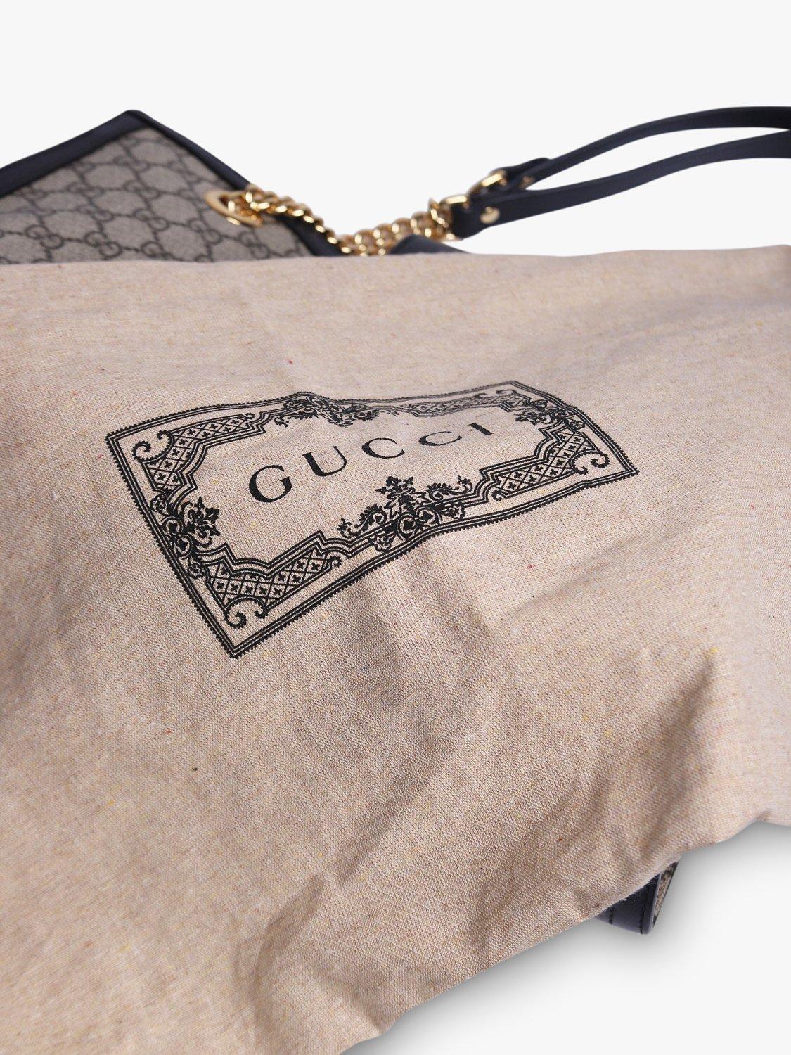 Product image 8 of 8, which shows Pre-loved GUCCI Padlock GG Canvas and Leather Shoulder Bag, Black