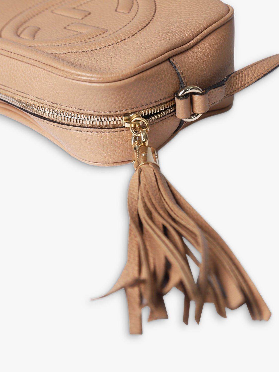 Product image 4 of 6, which shows Pre-loved GUCCI Leather Camera Bag, Beige