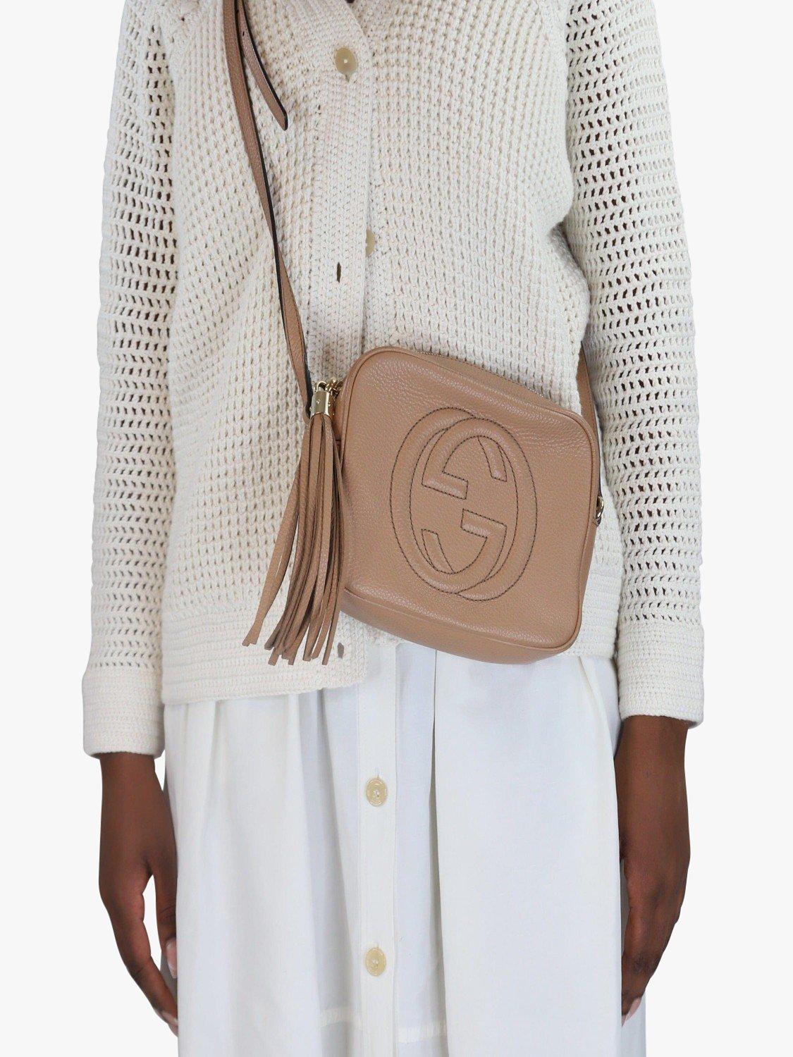 Product image 6 of 6, which shows Pre-loved GUCCI Leather Camera Bag, Beige